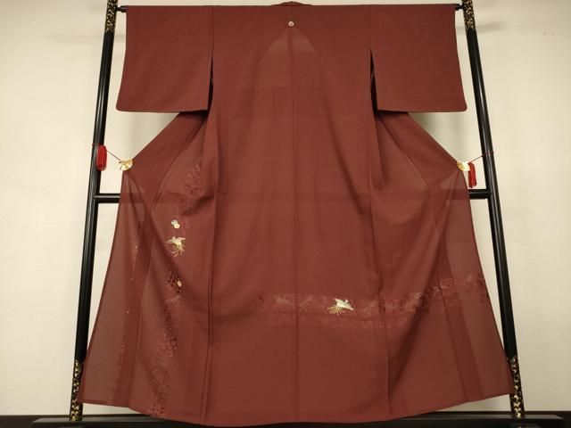 平和屋着物＊夏物　訪問着　絽　螺鈿　刺繍　鳳凰花文　金彩　正絹　逸品　AABJ8128jd