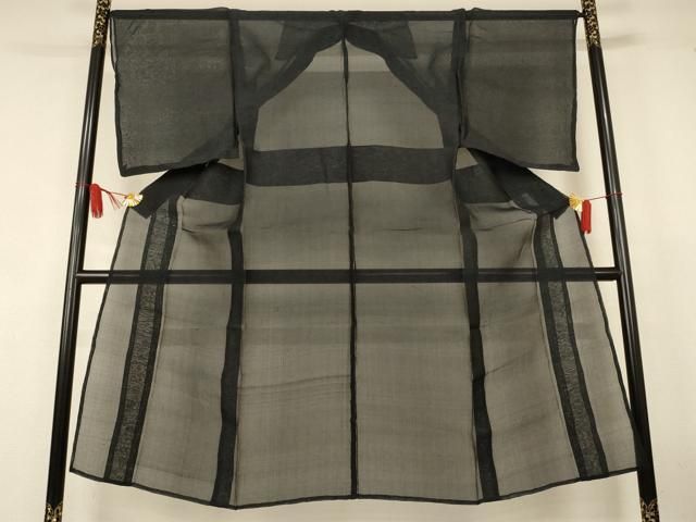 平和屋着物＊夏物　男性　紗紬　霞文　正絹　逸品　AABJ8131jd