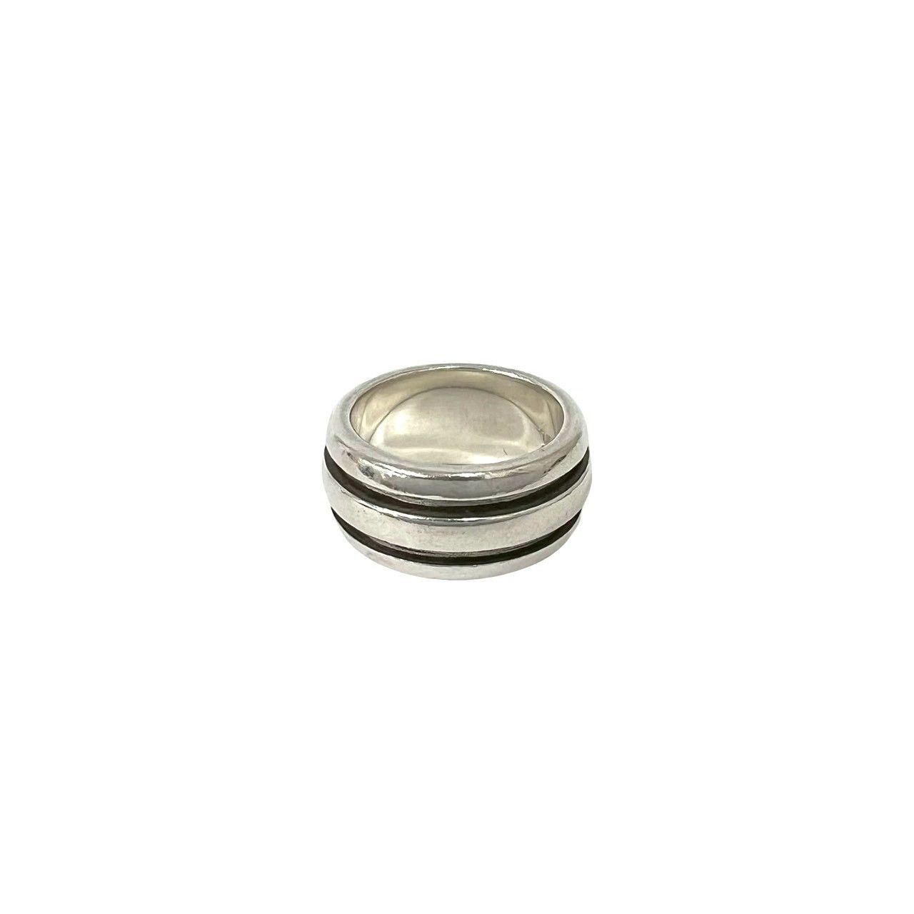 [美品] 15号 ティファニー グルーヴドダブルライン リング シルバー925 美品] 15号 ティファニー グルーヴドダブルライン リング シルバー925