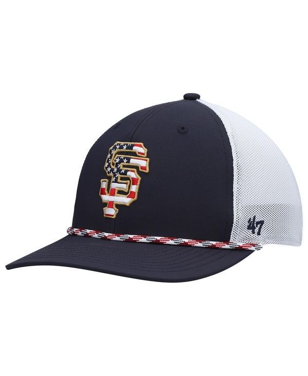 47 ブランド メンズ アクセサリー 帽子 47 Brand Mens 47 Navy White San Francisco Giants Flag Fill Trucker Snapback Ha 10,281円