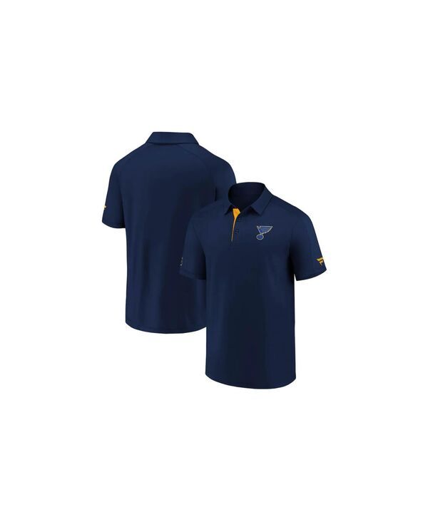 マジェスティック レディース トップス ポロシャツ Majestic St Louis Blues Mens Locker Room Performance Polo Blue ブルー