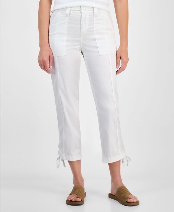 スタイルアンドコー レディース ボトムス カジュアルパンツ パンツ アンクル Style Co Womens Mid Rise TieHem Ankle Pants 2P24W Bright Whit