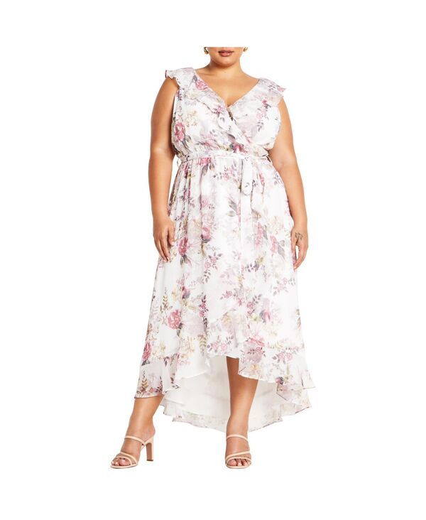 シティーシック レディース トップス ワンピース マキシワンピース プラスサイズ マキシ CITY CHIC Plus Size Ella Jane Maxi Dress Pastel floral