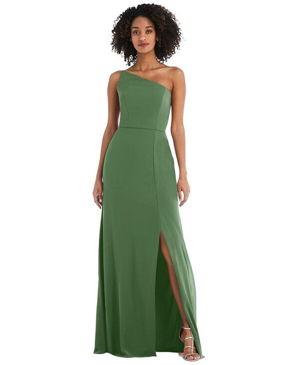 アフターシックス レディース トップス ワンピース フロントスリット ワンショルダー After Six Womens Skinny OneShoulder Trumpet Gown with Fro