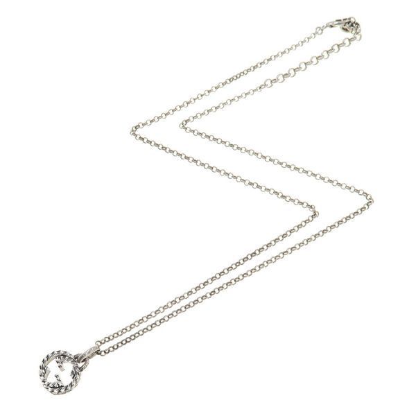 グッチ インターロッキングGネックレス SV925/7.4g【Bランク】【中古】