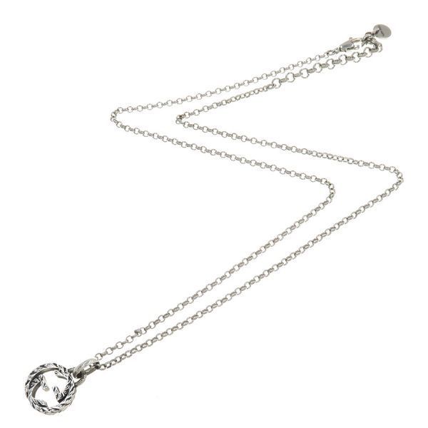 グッチ インターロッキングG･アラベスクネックレス SV925/7.3g【Bランク】【中古】