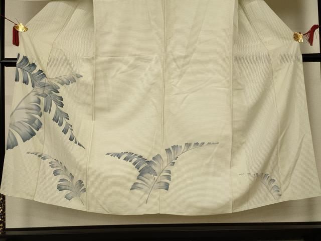 平和屋着物＊夏物　男性　訪問着　絽　枝葉文　金彩　キングサイズ　正絹　逸品　AABI6679jd 平和屋着物＊夏物 男性 訪問着 絽 枝葉文 金彩 キングサイズ 正絹 逸品