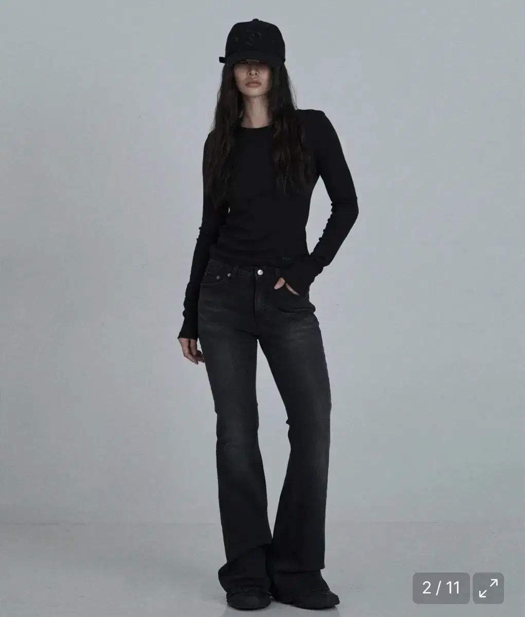 オドア ヴィンテージ ロー ジーン Vintage raw jean in black