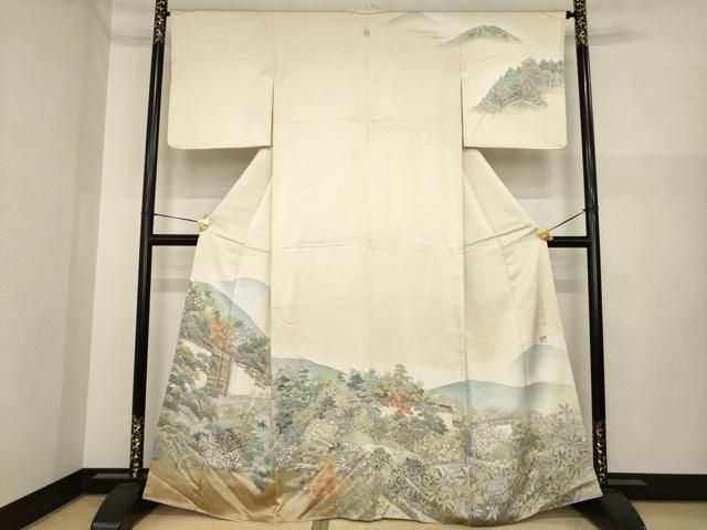 平和屋着物●訪問着　作家物　長府練塀　金彩　正絹　逸品　AABI7086ck