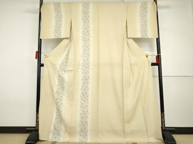 平和屋着物▽訪問着　単衣　刺繍　舞花間道　暈し染め　金糸　銀彩　正絹　逸品　AABI7242cs