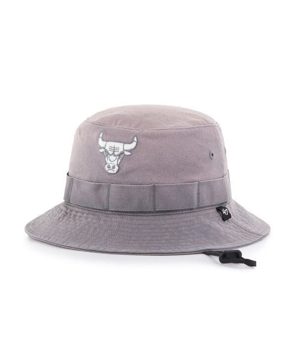 47 ブランド メンズ アクセサリー 帽子 47 Brand Mens Charcoal Chicago Bulls Buxton Garment Washed Bucket Hat Charcoal