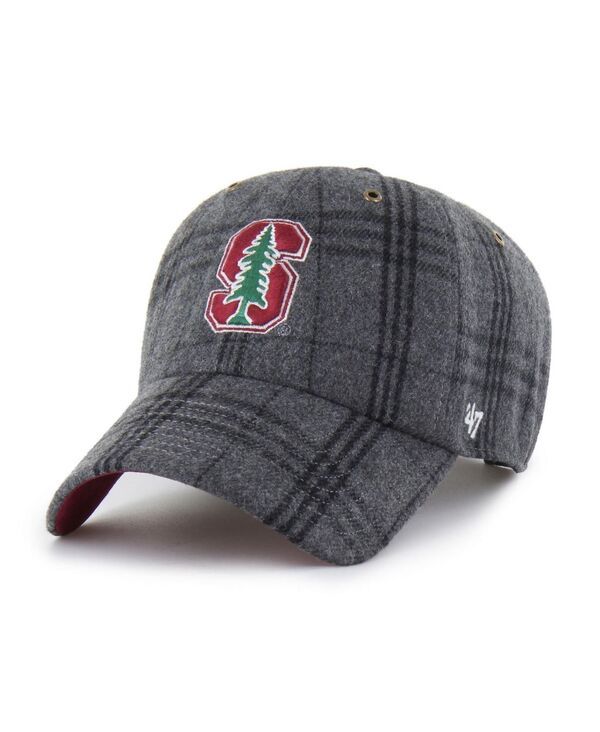 47 ブランド メンズ アクセサリー 帽子 47 Brand Mens and Womens Gray Stanford Cardinal Plaid Windowpane Clean Up Adju