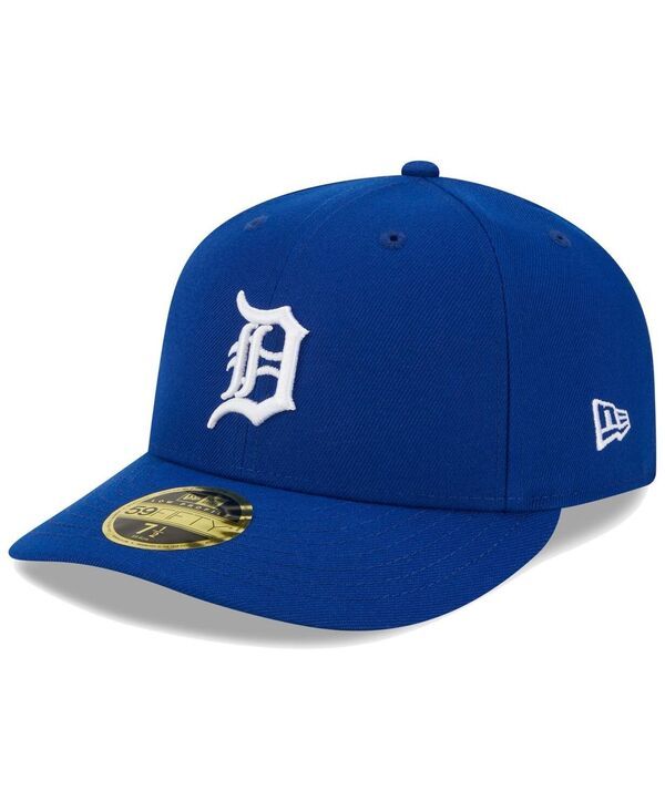 ニューエラ メンズ アクセサリー 帽子 ロゴ New Era Mens Royal Detroitigers White LogoLow Profile 59FIFTY Fitted Hat Roya