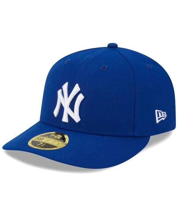 ニューエラ メンズ アクセサリー 帽子 ロゴ New Era Mens Royal New York Yankees White LogoLow Profile 59FIFTY Fitted Hat
