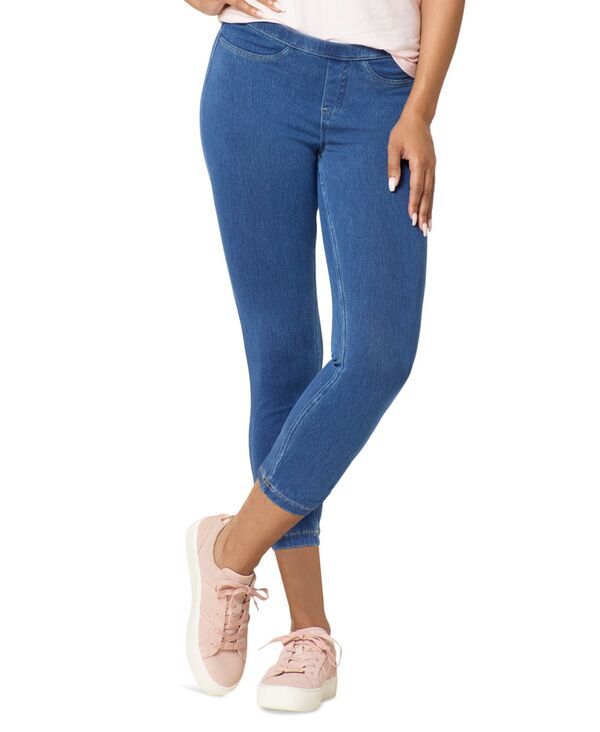 ヒュー レディース ボトムス レギンス デニム キャップ Hue Womens MidRise PullOn Denim Capri Leggings Medium Wash デニム