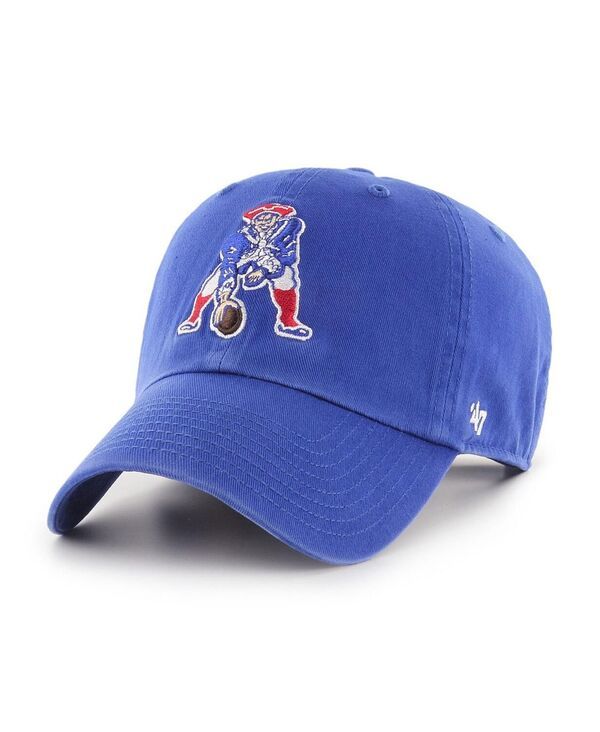 47 ブランド メンズ アクセサリー 帽子 47 Brand Mens Royal New England Patriots Throwback Clean Up Adjustable Hat Roy