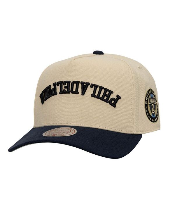 ミッチェルネス メンズ アクセサリー 帽子 ダウン Mitchell Ness Mens CreamNavy Philadelphia Union Upside Down Pro Pinch Snap