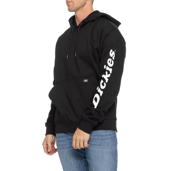 ディッキーズ メンズ トップス シャツ トール フリース パーカー Dickies Tall Wordmark Fleece Hoodie Black ブラック