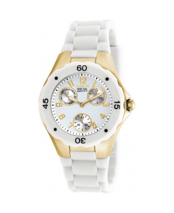インビクタ レディース アクセサリー 腕時計 Invicta Womens 18796 Angel Quartz Chronograph White Dial Watch White ホワイト