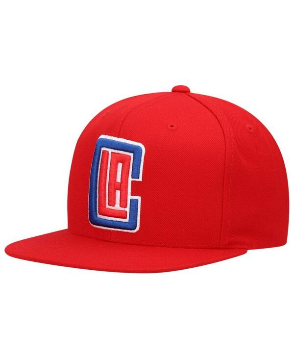 ミッチェルネス メンズ アクセサリー 帽子 Mitchell Ness Mens Red La Clippers Team Ground Snapback Hat Red レッド