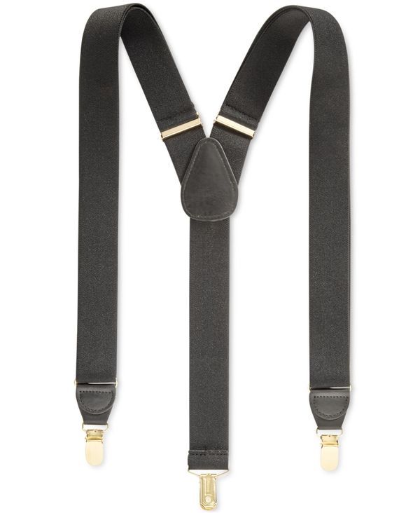 クラブルーム メンズ アクセサリー ベルト Club Room Mens Solid Suspenders Black ブラック