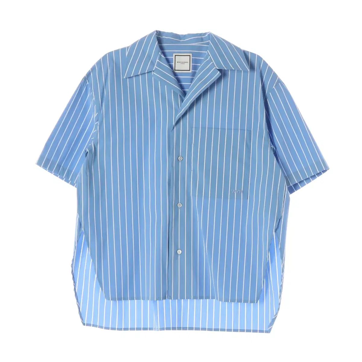 WOOYOUNGMI ウーヨンミ 23SS ストライプ オーバーサイズ コットン 半袖 シャツ 21,470円