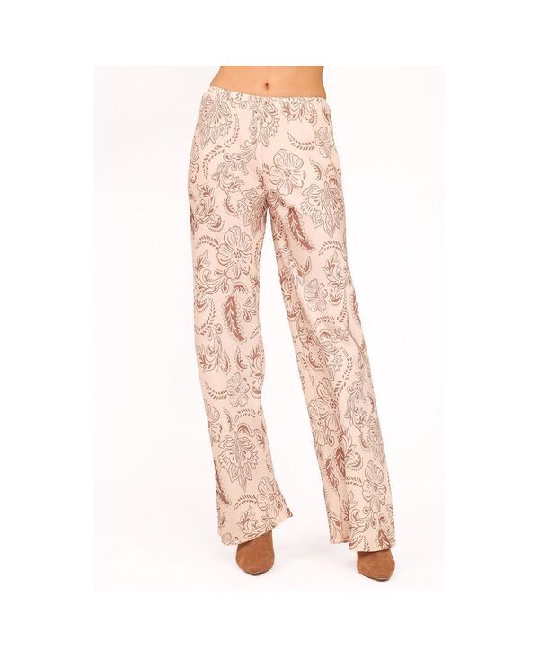 Petal and Pup レディース ボトムス カジュアルパンツ サテン Petal and Pup Womens Rosalie Satin Pant Brown paisley ブラウン