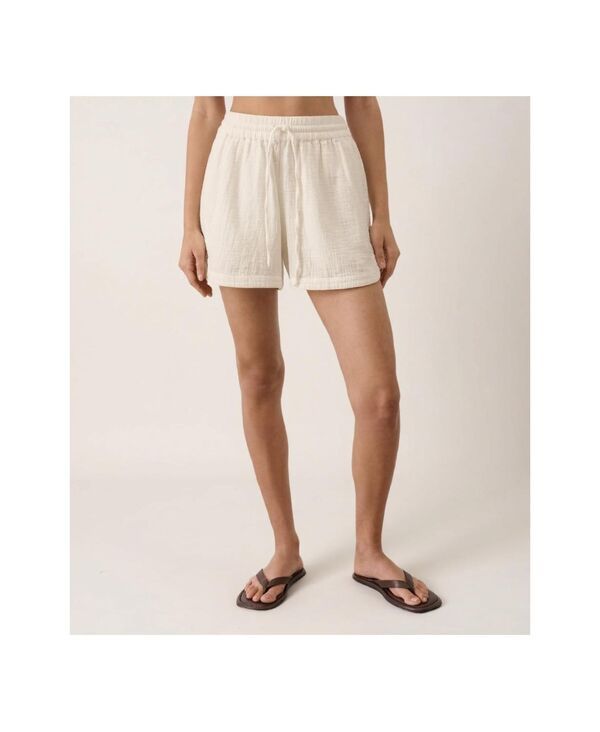 パクト レディース ボトムス ハーフパンツ・ショーツ コットン Pact Womens Organicotton Coastal Double Gauze Curved Hem Short Cream 16,860円