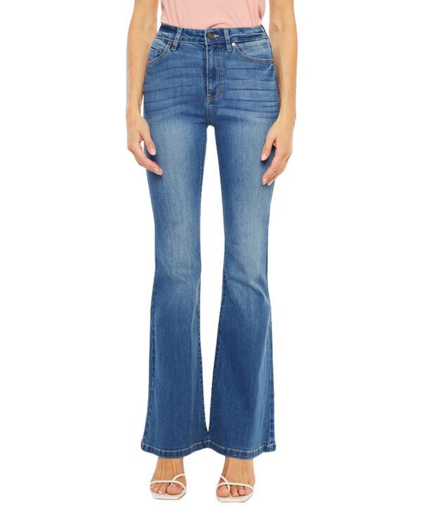 カンクン レディース ボトムス デニムパンツ ジーンズ KanCan Womens Roel High Rise Super Flare Jeans Medium wash