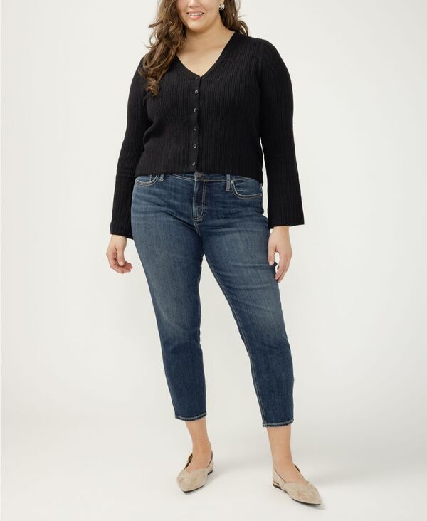 シルバー ジーンズ レディース ボトムス デニムパンツ プラスサイズ クロップド Silver Jeans Co Plusizelyse Skinny Cropped Jeans Bonnie