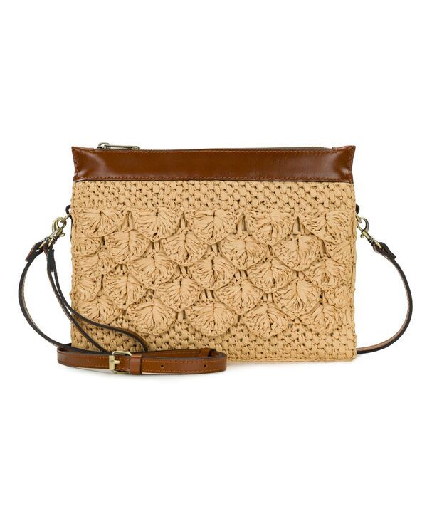 パトリシアナシュ レディース バッグ Patricia Nash Yvette Small Scalloped Raffia Crossbody Bag Natural