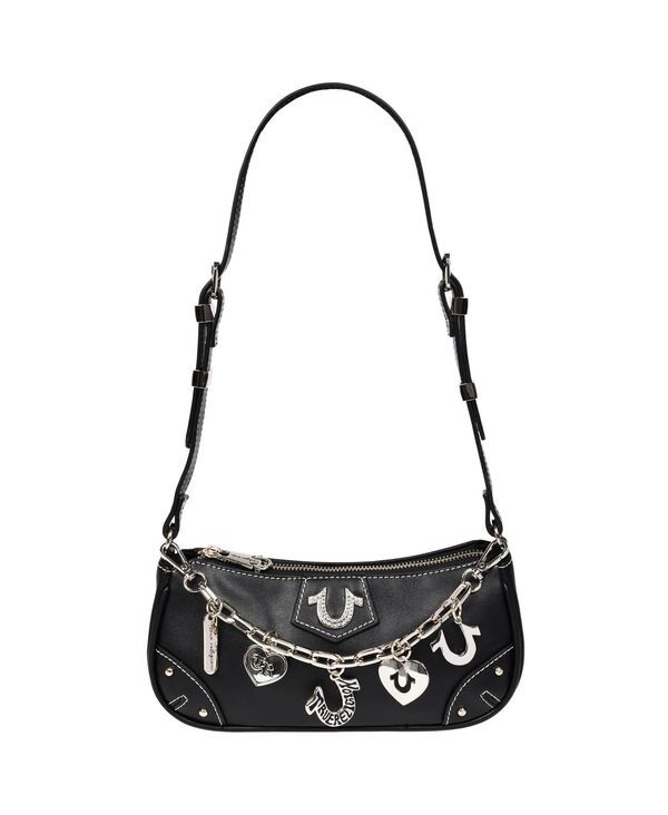 トゥルーレリジョン レディース バッグ True Religion Horseshoe Chain Shoulder Bag Black ブラック