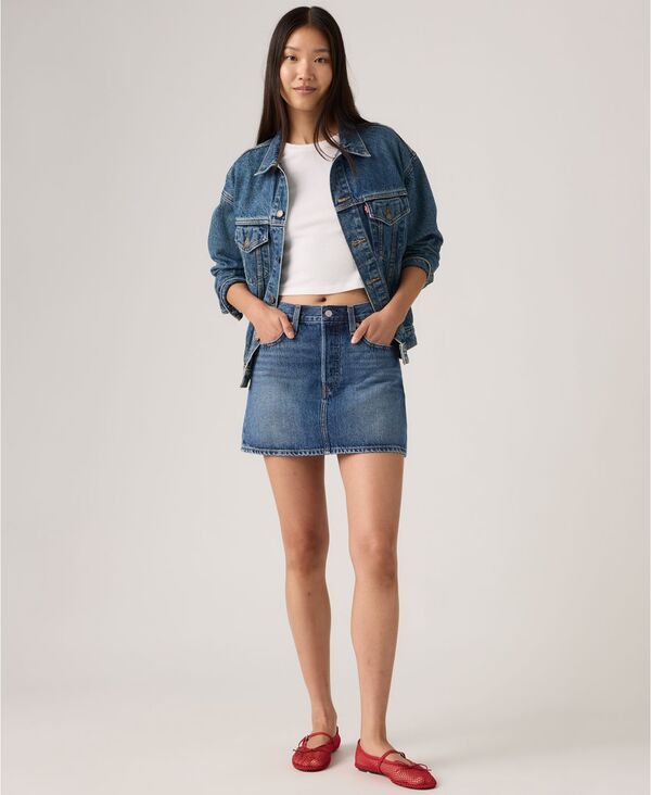 リーバイス レディース ボトムスカート コットン デニム Levis Premium Womens Icon Cotton Denim Skirt Beautiful Target Skirt デニム