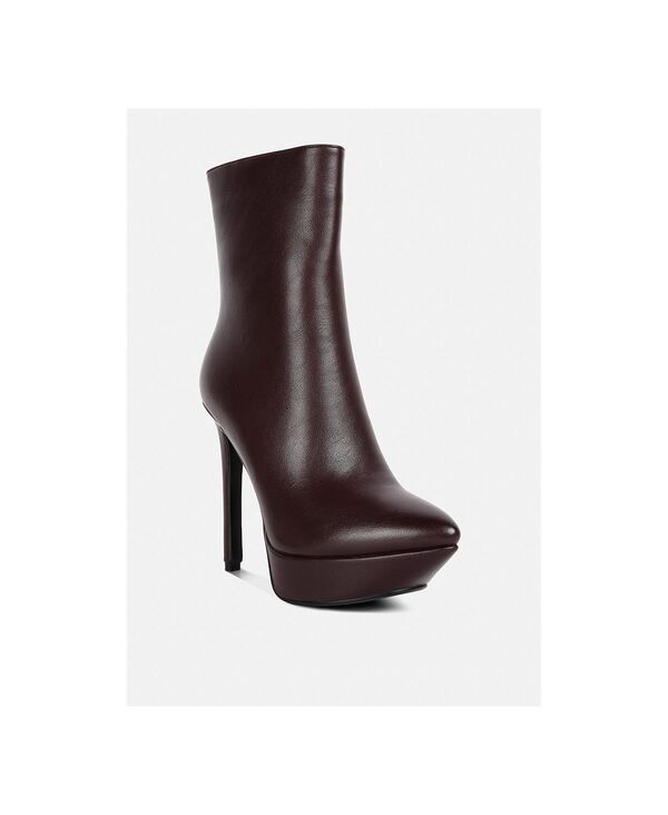 ラグアンドコー レディース シューズ ブーツ・レインブーツ プラットフォーム アンクル ヒール Rag Co MAGNA Womens Platform Heel Ankle Boot Medium