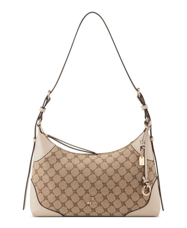 ナインウェスト レディース バッグ Nine West Allie Convertible Medium Shoulder Bag Mocha Logo Beige モカ 20,146円