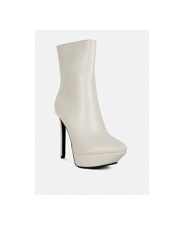 ラグアンドコー レディース シューズ ブーツ・レインブーツ プラットフォーム アンクル ヒール Rag Co MAGNA Womens Platform Heel Ankle Boot Light b