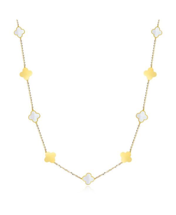ザ・ラブリー レディース アクセサリー ネックレス・チョーカー・ペンダントトップ ミニ レース The Lovery Mini Mother of Pearl and Clover Necklace