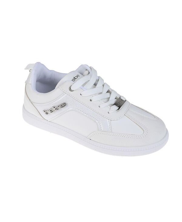 ベベ レディース シューズ スニーカー Bebe Womens Fashionable and Sparkly Sneaker with Glitter Silver シルバー 14,220円
