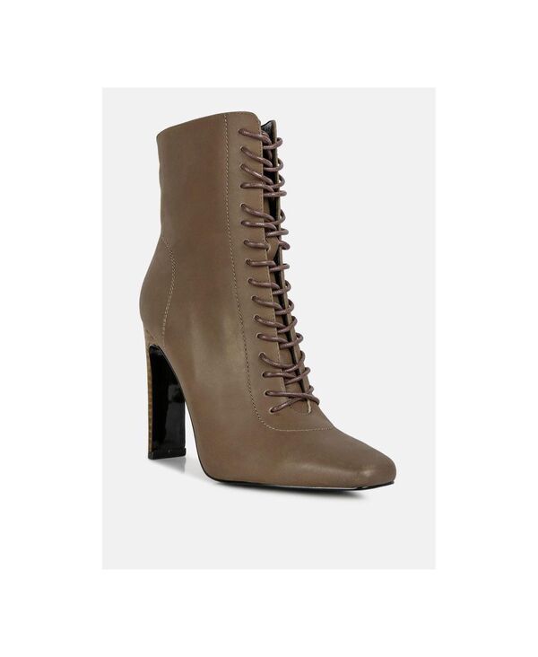 ラグアンドコー レディース シューズ ブーツ・レインブーツ アンクル レース レザー Rag Co WYNDHAM Womens Lace Up Leather Ankle Boots Brown ブ