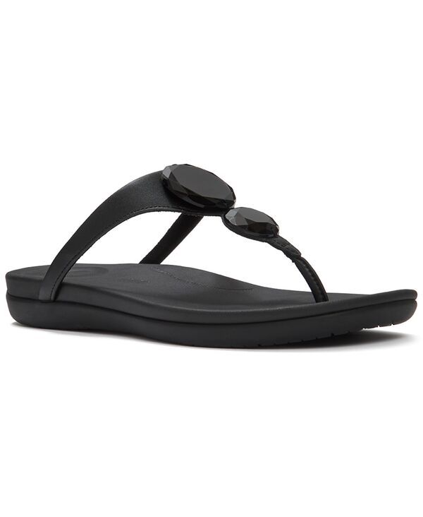 フィットフロップ レディース シューズ サンダル FitFlop Womensolay GlossyDisc ToePost Sandals Black ブラック