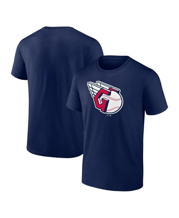 ロゴアスレチック メンズ トップス Tシャツ Logo Athletic Mens Navy Cleveland Guardians Logo TShirt Navy ネイビー