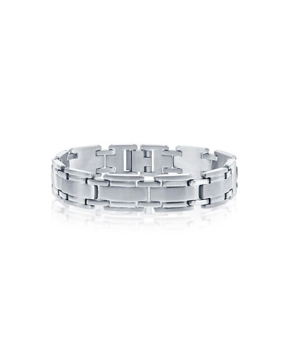 メタロ メンズ アクセサリー ブレスレット・バングル・アンクレット Tシャツ Metallo Menstainlessteel Matte and Polished Linked Bracelet S