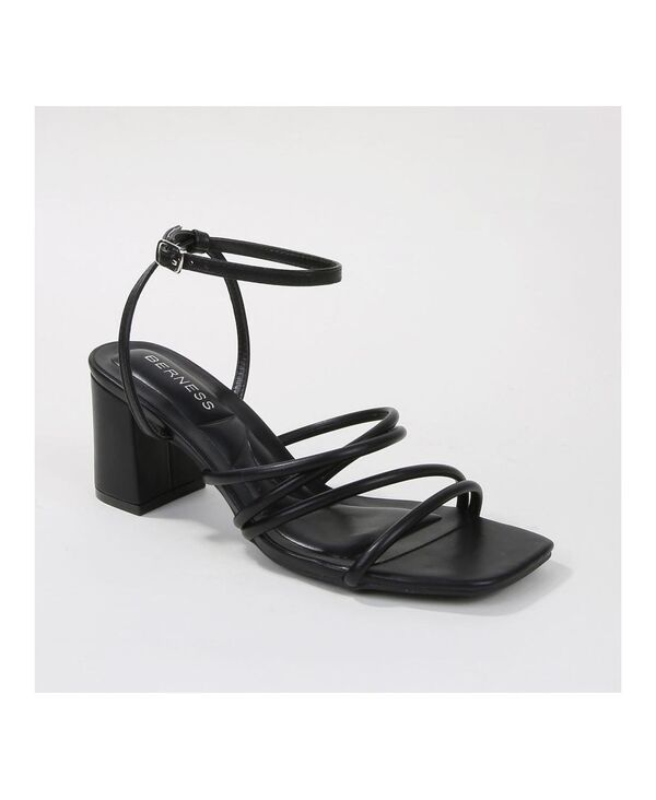 バーネス レディース シューズ サンダル ヒール BERNESS Emmarie Strappy Block Heel Sandals Black ブラック