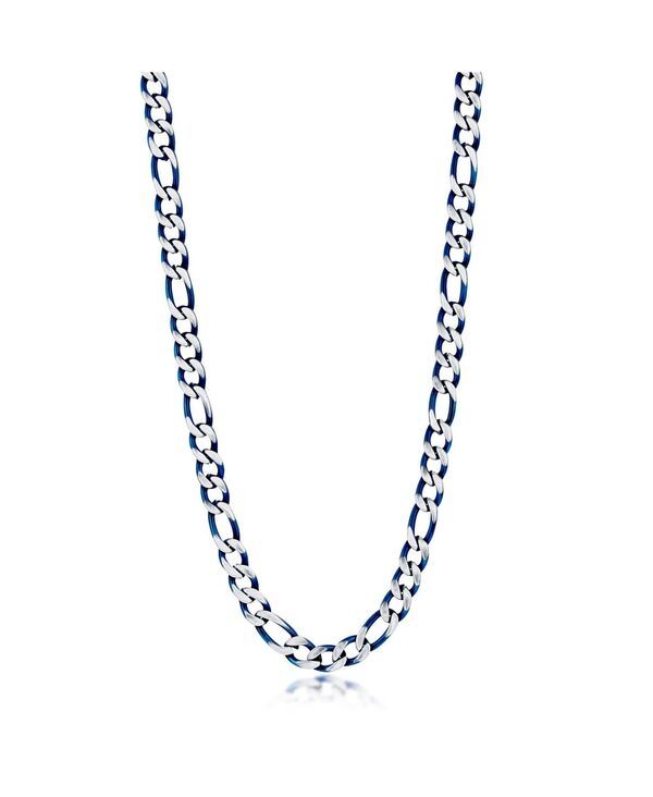 メタロ レディース アクセサリー ネックレス・チョーカー・ペンダントトップ Tシャツ レース Metallo Stainlessteel Figaro Chainecklace Blue ブルー