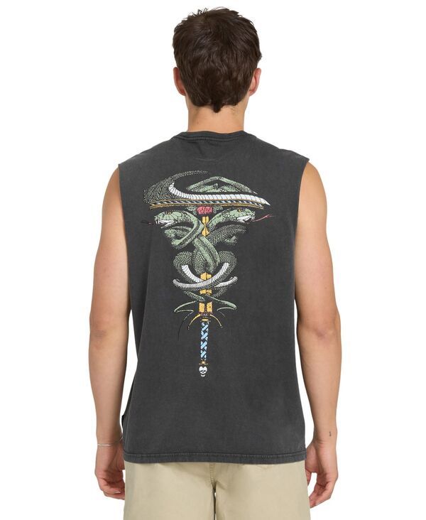 クイックシルバー メンズ トップス タンクトップ ノースリーブ Quik silver Mens AcidWash Sleeveless Tank Top Gray グレー