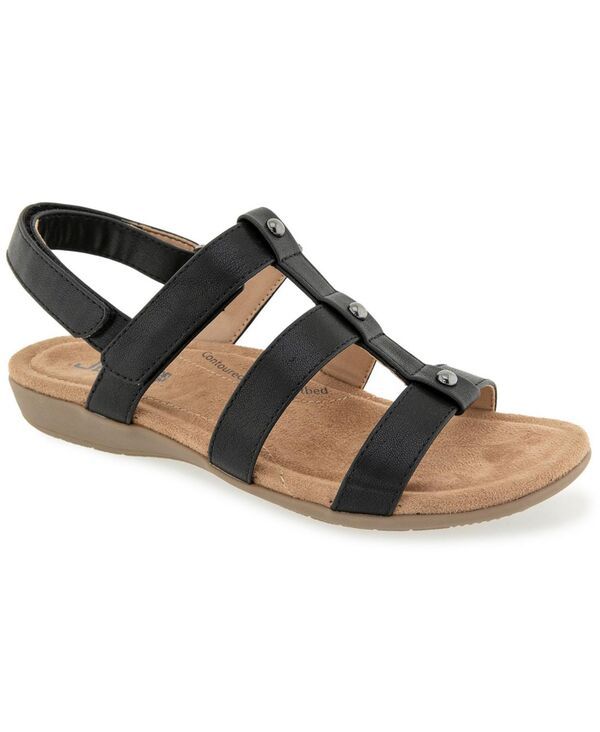 ジャイビーユー レディース シューズ サンダル JBU Womens Vega Casual Flat Sandals Black ブラック