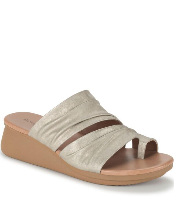 ベアトラップス レディース シューズ サンダル Baretraps Womens Venus Toe Loop Slide Wedge Sandals Champagne シャンパン 13,476円