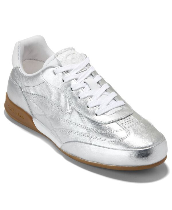 コールハーン レディース シューズ スニーカー レース Cole Haan Womens GrandPr Turf 20 LaceUp Sneaker silverWhite Leather ホワイト