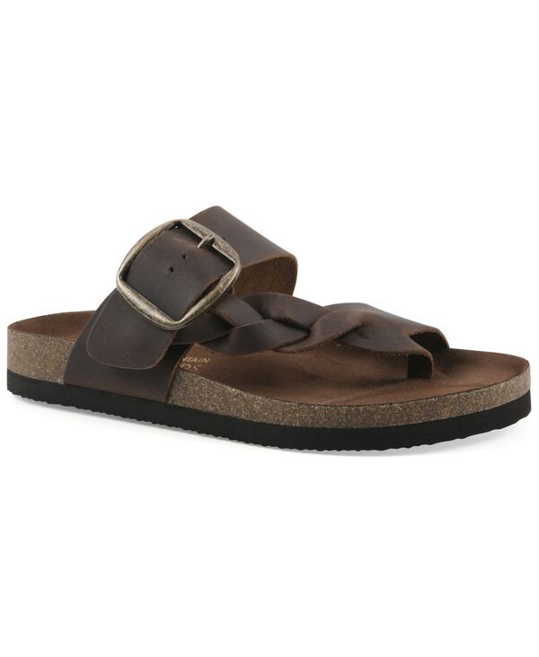 ホワイトマウンテン レディース シューズ サンダル White Mountain Womens Harleta Footbed Sandals Brown Leather ブラウン
