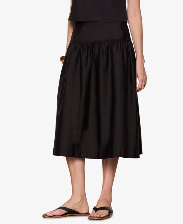 サンクチュアリー レディース ボトムスカート A ライン ミディ Sanctuary Womens Poplin ALine Midi Skirt Black ブラック
